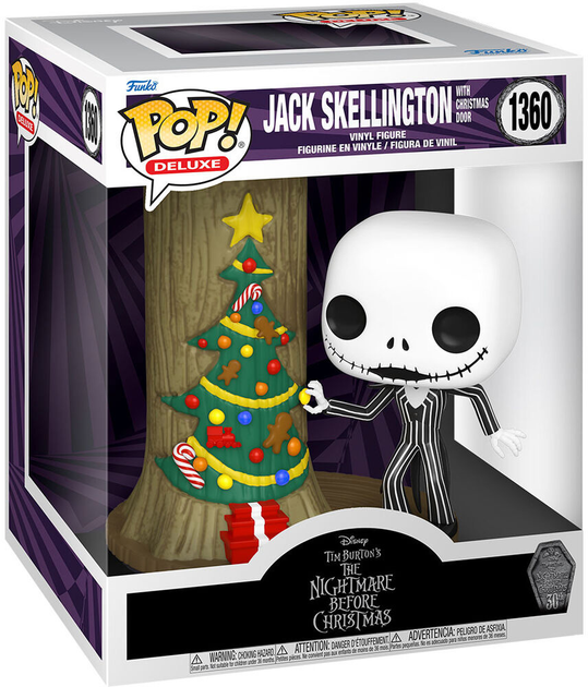 Figurka Funko POP Deluxe Disney Nightmare Before Christmas 30th Anniversary Jack Skellington With Christmas Door (889698723107) - obraz 1