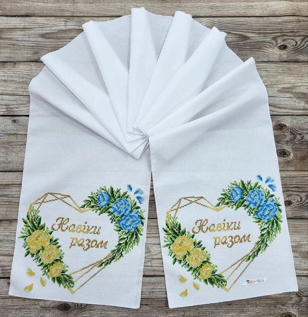 Набор для вышивания бисером ARHIBIS Свадебного рушника Навечно вместе 30*220 см (8064) - Фото 2 Набор для вышивания бисером ARHIBIS Свадебного рушника Навечно вместе 30*220 см (8064) - изображение 2