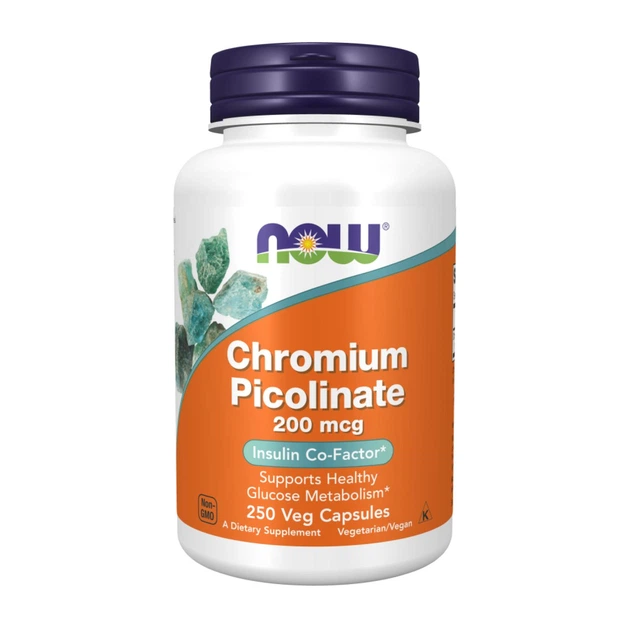 Хром піколінат Now Foods Chromium Picolinate 200 мкг 250 капсул - Фото 1 Хром піколінат Now Foods Chromium Picolinate 200 мкг 250 капсул - зображення 1