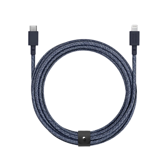 Кабель USB-C to Lightning Native Union Belt Cable XL Indigo (3 m) (BELT-CL-IND-3-NP) - изображение 3