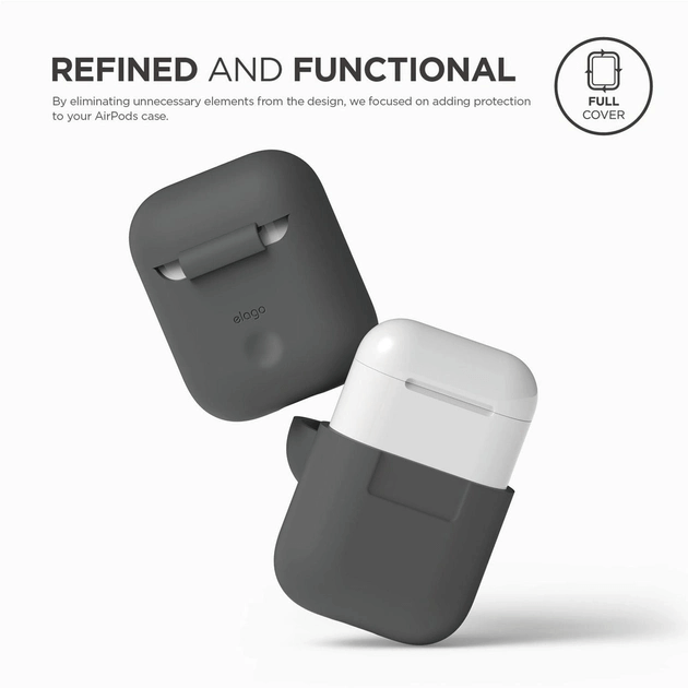 Чохол Elago Silicone Dark Grey для Airpods (EAPSC-DGY) - зображення 2