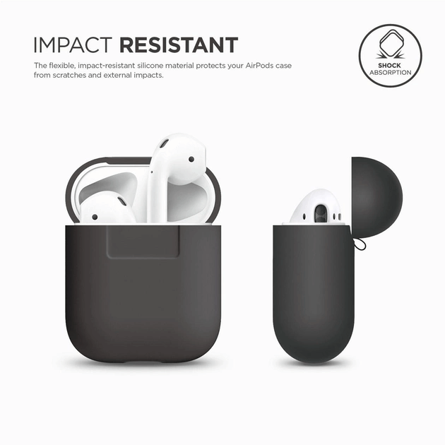 Чохол Elago Silicone Dark Grey для Airpods (EAPSC-DGY) - зображення 6