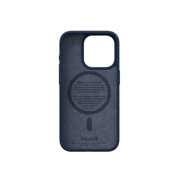 Чехол-накладка Njord Salmon Leather MagSafe Case Blue для iPhone 15 Pro (NA53SL01) - изображение 10