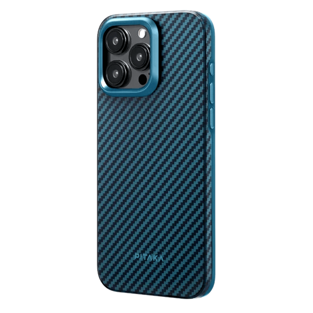 Чохол-накладка Pitaka MagEZ Case Pro 4 Twill 1500D Black/Blue для iPhone 15 Pro (KI1508PP) - зображення 2