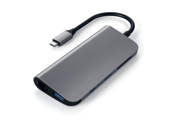 Адаптер Satechi Aluminum Type-C Multimedia Adapter Space Gray (ST-TCMM8PAM) - изображение 3