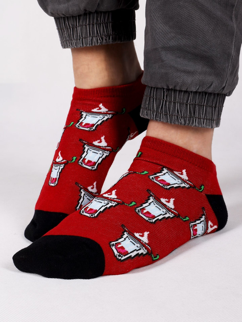 Шкарпетки чоловічі короткі бавовняні YOCLUB Funny Cotton Socks 43-46 Червоні (5904921662086) - зображення 1