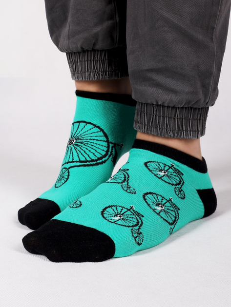 Skarpety męskie krótkie YOCLUB Funny Cotton Socks 43-46 Zielone (5904921662055) - obraz 1