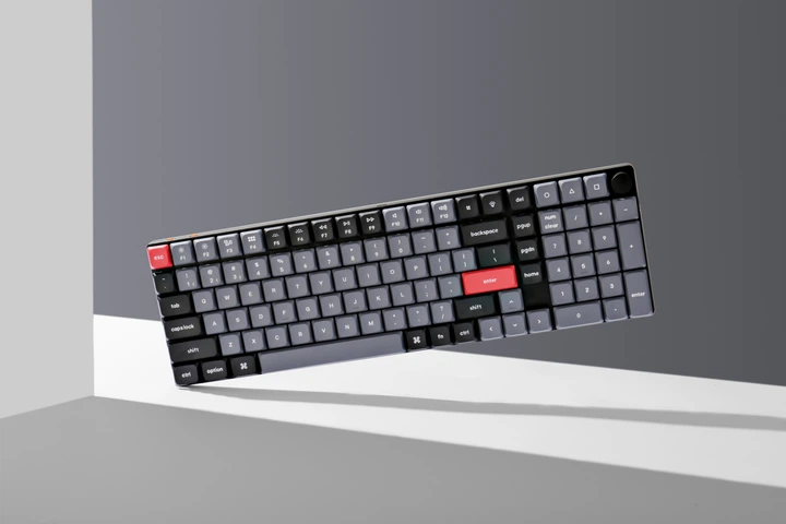 Клавиатура беспроводная Keychron K17 Gateron MX 2.0 Red QMK White Led Eng/Ukr Wireless/Bluetooth/USB Black (K17PA1_KEYCHRON) - изображение 5
