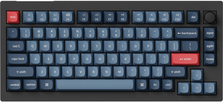 Клавиатура беспроводная Keychron V1 Max Gateron Jupiter Red QMK Hot-swap Eng/Ukr Wireless/Bluetooth/USB Black (V1MD1_KEYCHRON) - изображение 1