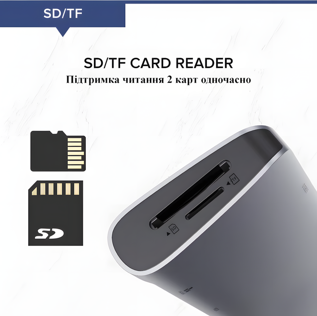 USB Хаб концентратор Ugreen 9 в 1 HDMI VGA RJ45 SD TF USB 3.0 PD 100 W док-станція - зображення 8