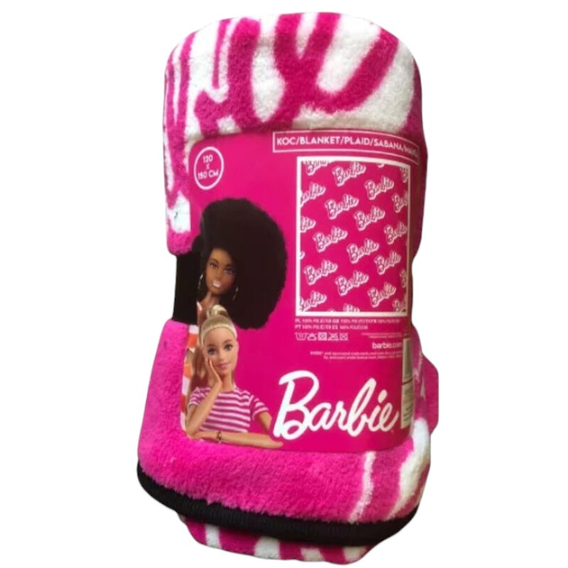 Kocyk polarowy Mattel Barbie 120 x 150 cm (5904009031926) - obraz 1