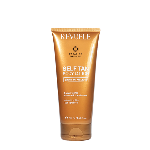 Лосьон для автозагара тела Revuele Salf Tan Body Lotion Light To Medium 200 мл - Фото 1 Лосьон для автозагара тела Revuele Salf Tan Body Lotion Light To Medium 200 мл - изображение 1