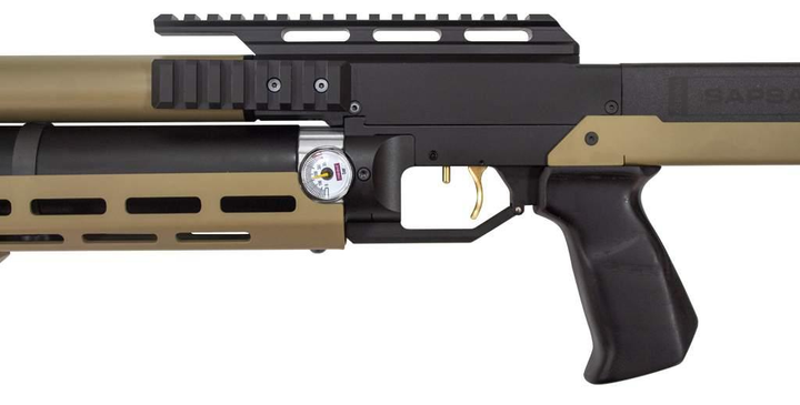 Пневматическая винтовка (PCP) ZBROIA Sapsan TAC-M 550/300 (кал. 4,5 мм, coyote) + насос - изображение 3