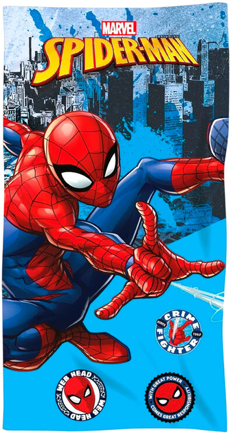 Пляжний рушник Marvel Spiderman 70 x 140 см Синьо-червоний (8435631339106) - зображення 1