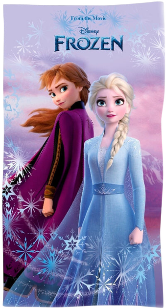 Пляжний рушник Disney Frozen Холодне серце Анна та Ельза 70 x 140 см (8435631338864) - зображення 1