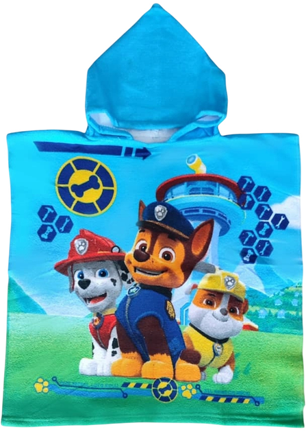 Ręcznik-poncho kąpielowy Nickelodeon Paw Patrol 55 x 110 cm (8435631309024) - obraz 1