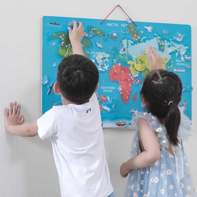 Таблиця розвиваюча Viga Montessori з магнітною Картою Світу 2 в 1 (6971608445088) - зображення 9