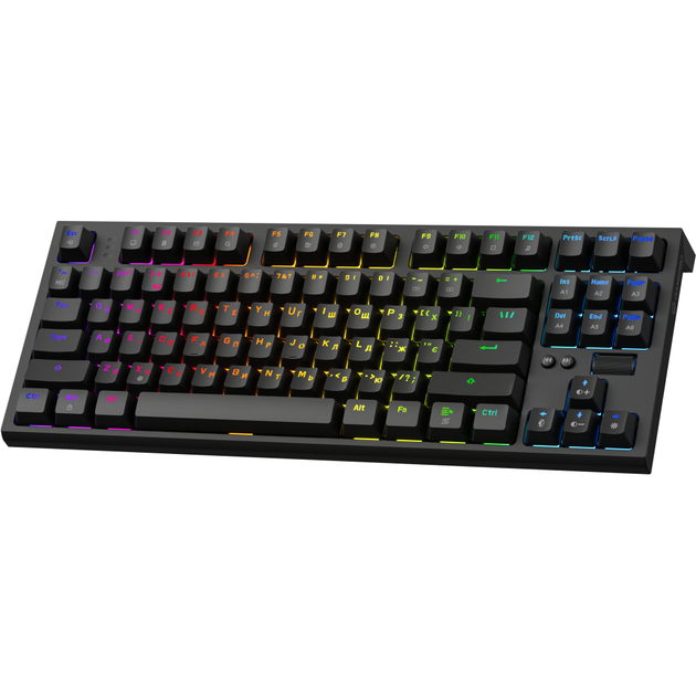 Клавіатура GamePro MK180B Hot-Swap Red Swich RGB USB UA Black (MK180B) - зображення 3
