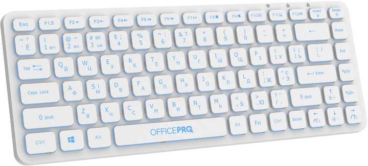 Клавиатура беспроводная OfficePro SK790W Wireless/Bluetooth White