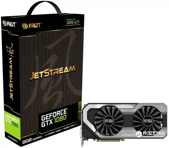 GTX 1080 JetStream 8GB 256bit グラフィックボード Видеокарта Palit PCI-Ex GeForce GTX 1080 JetStream 8GB GDDR5X