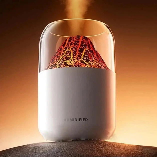Увлажнитель воздуха LAMP JSQ-1 Вулкан с эффектом пламени и подсветкой, 2 Вт, 280 мл - Фото 3 Увлажнитель воздуха LAMP JSQ-1 Вулкан с эффектом пламени и подсветкой, 2 Вт, 280 мл - изображение 3