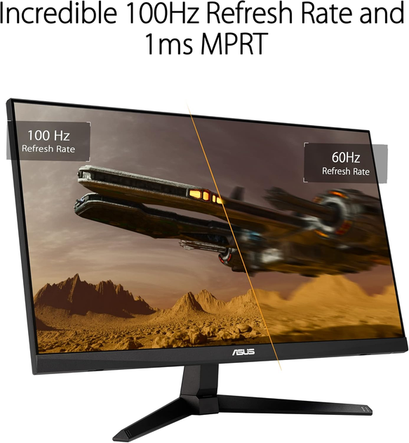 Монітор 24" Asus TUF Gaming VG246H1A (90LM08F0-B01170) IPS FHD 100Гц / 0,5 мс (MPRT) / Extreme Low Motion Blur / 110% sRGB / AMD FreeSync / Adaptive Sync / Low Blue Light / Shadow Boost / Flicker-free - зображення 4