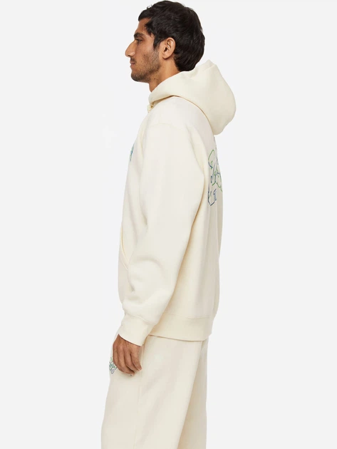Худи мужское H&M 61019679 XS Кремовое (2727000037031) - изображение 4