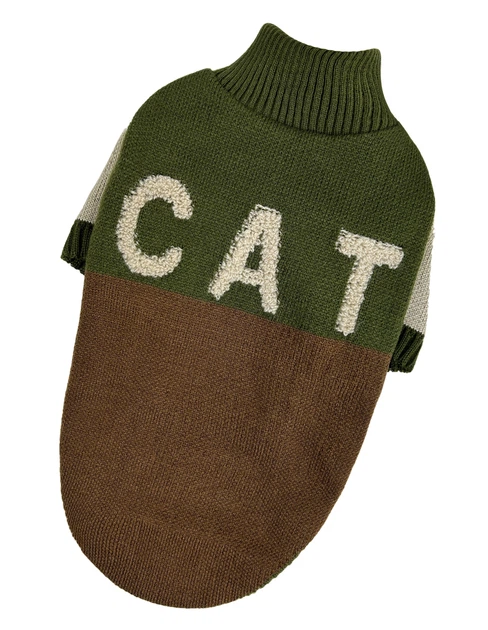 Светр Dogsbomba для котiв в'язаний CAT коричневий хакі SC-11 розмір 4 (2000000054186) - Фото 3 Светр Dogsbomba для котiв в'язаний CAT коричневий хакі SC-11 розмір 4 (2000000054186) - изображение 3