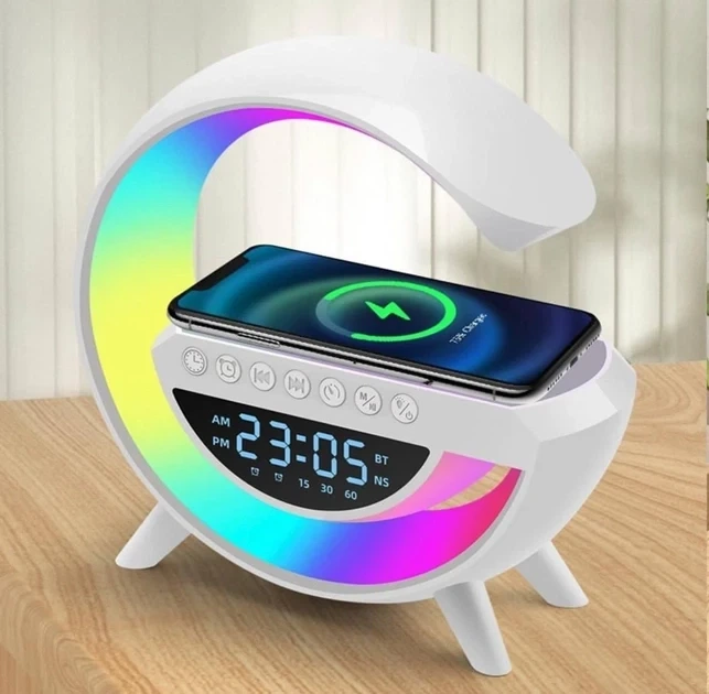 Настольная смарт лампа-ночник G-Smart RGB 15W Light Sound Machine White (5712CS557) - изображение 3