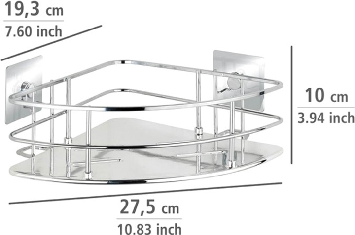 Półka łazienkowa Wenko Quadro Turbo - Loc Narożna (4008838270820) - obraz 3
