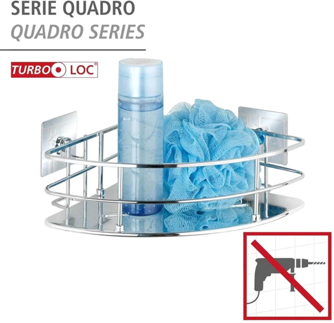 Półka łazienkowa Wenko Quadro Turbo - Loc Narożna (4008838270820) - obraz 4