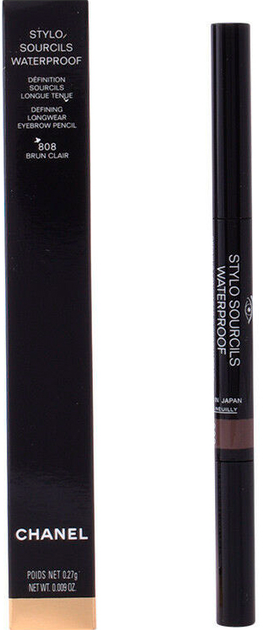 Водостойкий карандаш для бровей Chanel Stylo Sourcils Waterproof 808 Brun Clair 0.27g - изображение 3