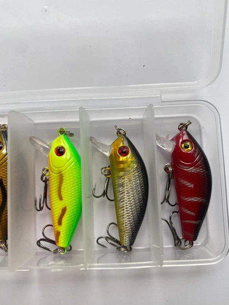 Воблер Крэнк Crankbait 4г 50мм, красный, набор 5 шт - изображение 4