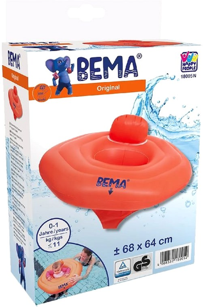 Дитяче плавальне коло Bema Baby Float 72 x 70 см Помаранчевий (4008332180052) - зображення 2