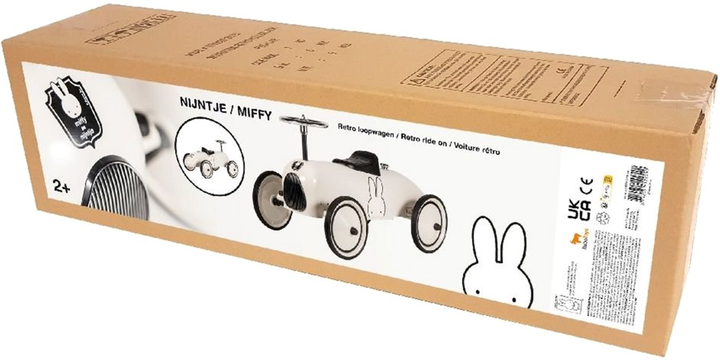 Jeździk Rubo Toys Nijntje Miffy Rétro Marcheur Biało-czarny (8712051122540) - obraz 5