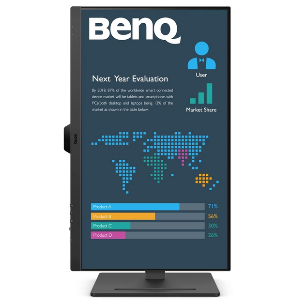 TFT 27" BenQ BL2790QT, IPS, QHD, 75Hz, HDMI, DP, DP-out, USB-C, HAS, USB-hub, колонки, черный - изображение 2