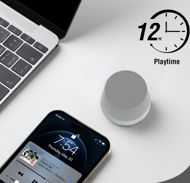 Przenośny głośnik 4smarts SoundForce MagSafe Silver/Grey (4252011907441) - obraz 4