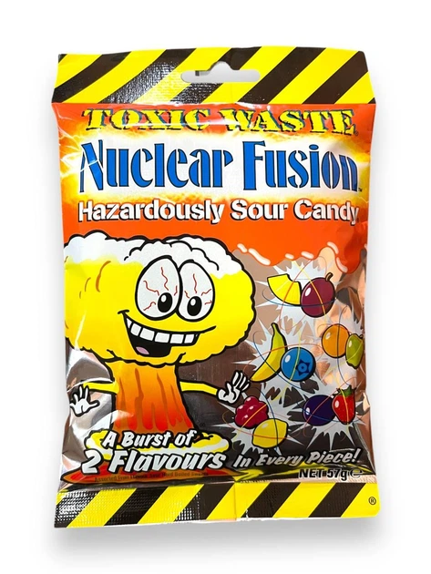 Кислі льодяники Toxic Waste Hazardously Sour candy Nuclear Fusion