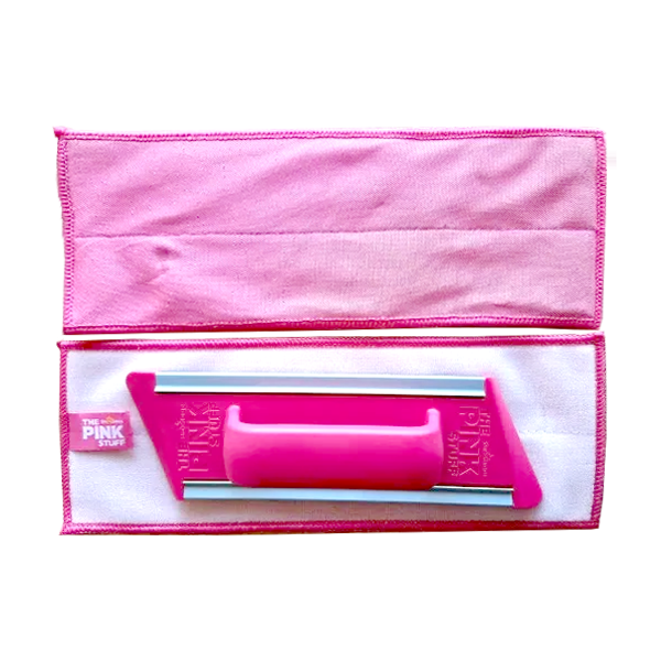 Набір для миття вікон The Pink Stuff Window Cleaning Kit (спрей 850 мл, 2 мікрофібри і ручка для насадок) - изображение 5