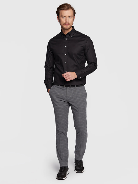 Koszula męska slim fit Tommy Hilfiger MW0MW29969-BDS 37 Czarna (8720642076837) - obraz 3