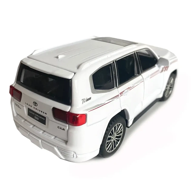 Металлическая машинка инерционная с эффектами Toyota Land Cruiser 300 Auto Expert Белый - изображение 4