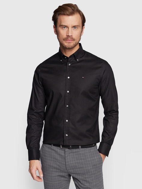 Рубашка мужская Tommy Hilfiger MW0MW29969-BDS 46 Черная (8720642076967 ...