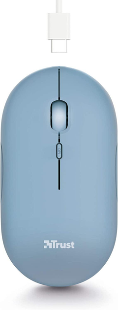 Компьютерная мышь Trust Puck Rechargeable Ultra-Thin беспроводная синяя - изображение 5