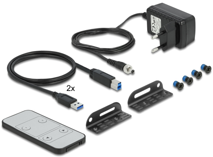 Przełącznik KVM Delock 4K60Hz HDMI, USB 3.0, 3.5 mm (4043619114818) - obraz 3