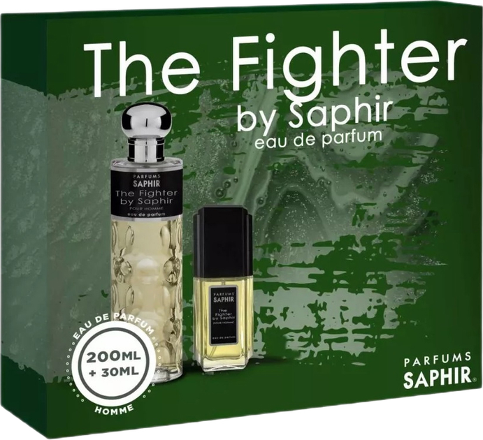 Zestaw męski Saphir Parfums The Fighter Pour Homme Woda perfumowana 200 ml + Woda perfumowana 30 ml (8424730033558) - obraz 1