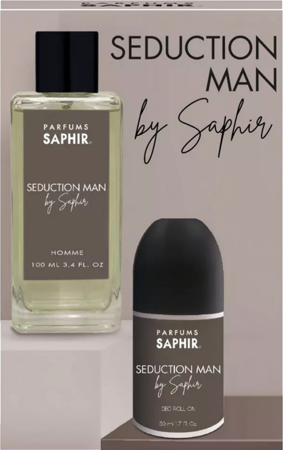 Набір для чоловіків Saphir Parfums Seduction Man Парфумована вода 100 мл + Кульковий дезодорант 50 мл (8424730033299) - зображення 1