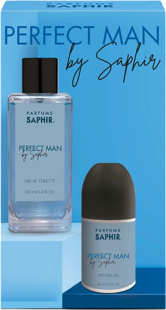 Набір для чоловіків Saphir Parfums Perfect Man Парфумована вода 100 мл + Кульковий дезодорант 50 мл (8424730033282) - зображення 1