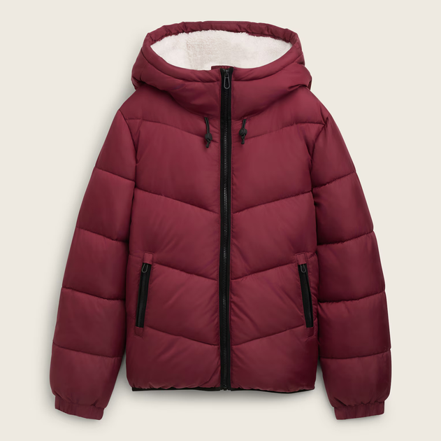Куртка зимова коротка жіноча Tom Tailor 1042887 S Бордова (4068127228079) - зображення 5