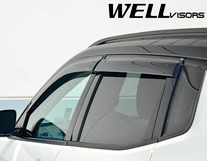 Дефлекторы окон Wellvisors с черным хромированным молдингом передние и задние Jeep Compass 2017-2022 4 шт (3-847JE009) - изображение 12