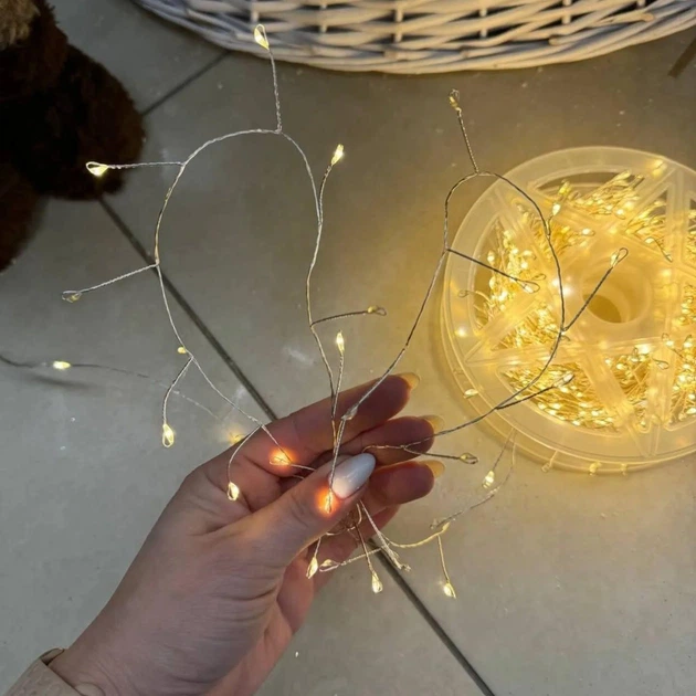 Светодиодная гирлянда мишура "Роса", 50м, 1500 LED, 220V, 8 режимов, Теплый белый - Фото 3 Светодиодная гирлянда мишура "Роса", 50м, 1500 LED, 220V, 8 режимов, Теплый белый - изображение 3